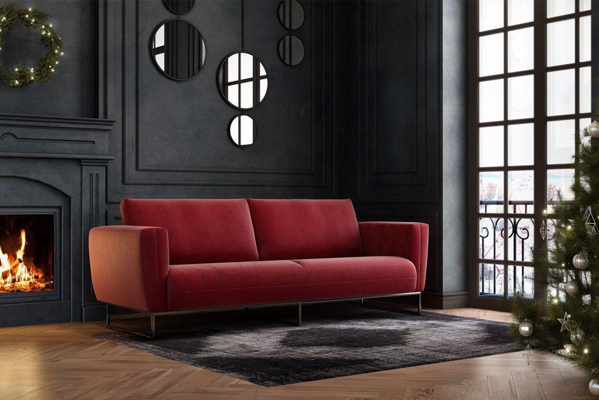czerwona sofa